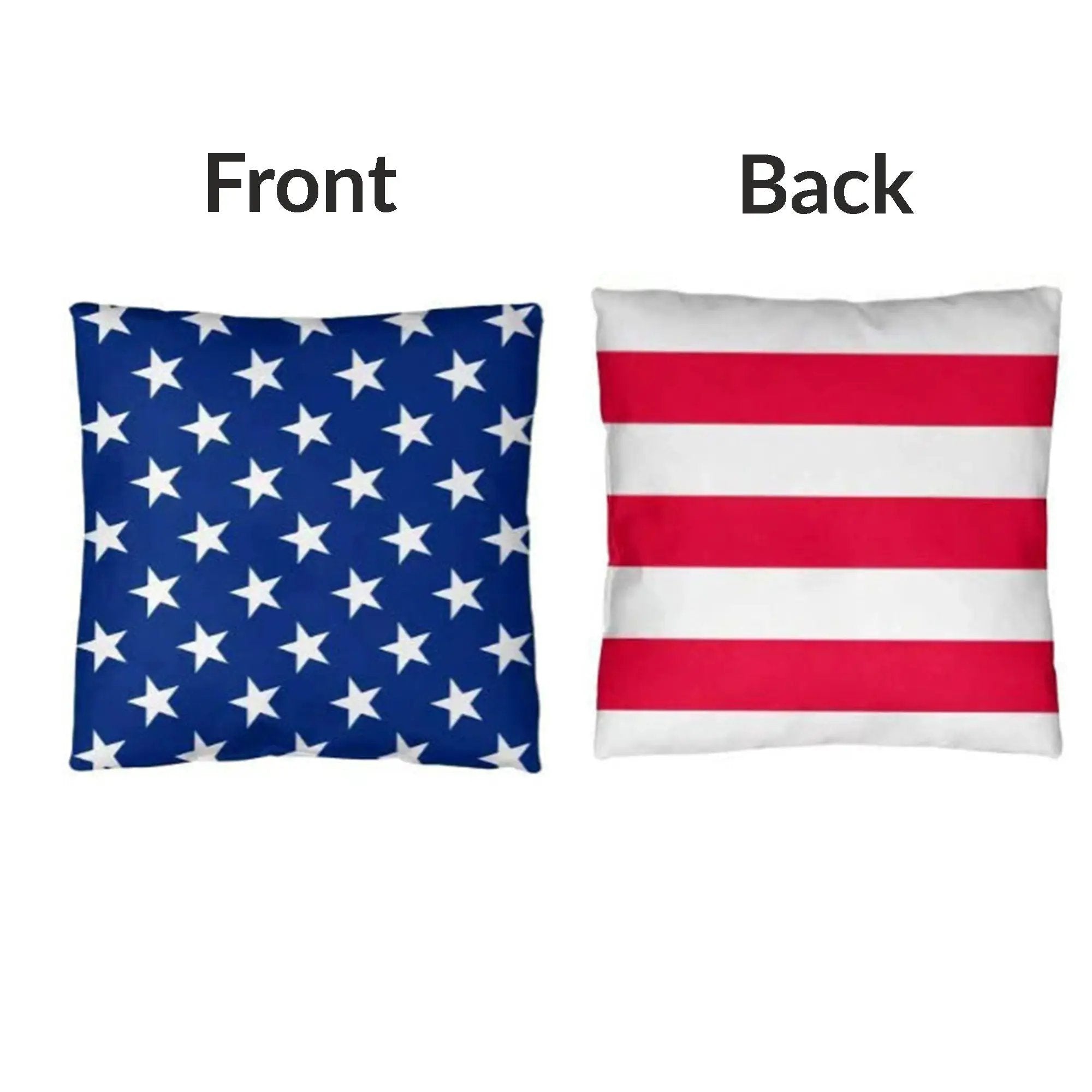 American Flag Stars and Stripes Patriotic Indoor-Outdoor Pillow