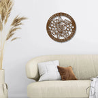 Floral Ring Monogram Personalized Metal Art Wall Sign