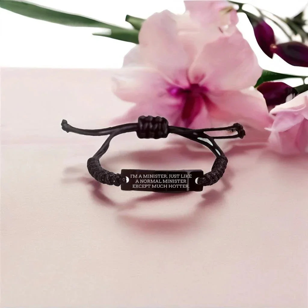 Funny Adjustable Minister Rope Bracelet With Interlaced Design Ideal Gift