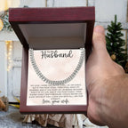 To My Husband Love for all Eternity - Cuban Link Chain Necklace