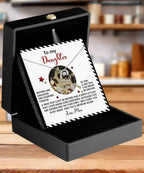 Gift for Daughter - Mother and Daughter Forever As One - Love Dancing Heart Pendant Necklace
