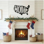 HOME USA Metal Wall Art | American Map Steel Wall Decor | Steel Sign Made in USA