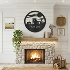 Personalized Farm Life Metal Wall Art | Custom Family Name Farm Sign | Barn, Tractor & Windmill Metal Decor | Rustic Farmhouse Wall Hanging | Made in USA