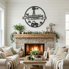Personalized Tractor & Windmill Farm Metal Sign | Custom Farm Name Wall Art | Rustic Barn & Ranch Decor | Country Farmhouse Steel Sign | Made in USA