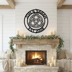 Personalized Celtic Knot Metal Wall Art | Custom Wedding Name Sign | Celtic Trinity Knot Steel Wall Decor | Anniversary Gift | Made in USA