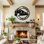 Railroad Train Metal Wall Art – Locomotive Wall Decor – Railroad Enthusiast Gift – Train Lover Wall Sign