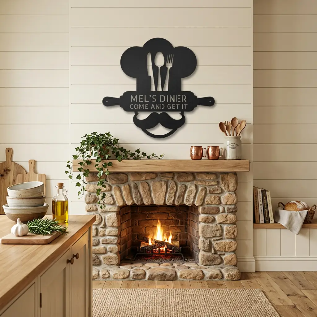 Personalized Diner Metal Wall Art: Where Every Meal is Your Signature Dish