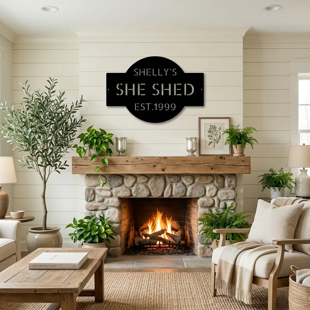 Personalized 3 Line Metal Wall Sign, Custom Name & Phrase Wall Art, Family Home Garage She Shed Man Cave Sign, Custom Metal Decor, Personalized Housewarming Gift