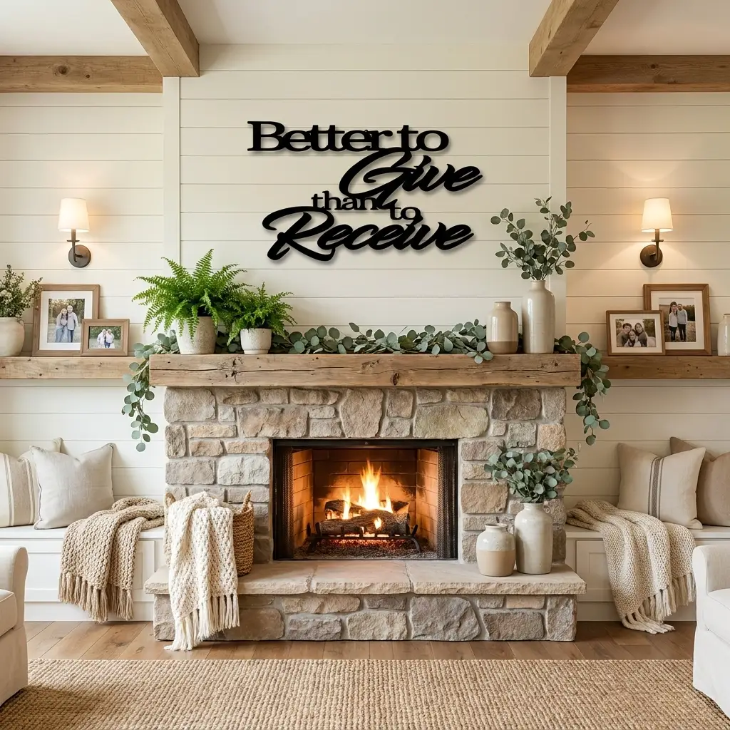 Better to Give Than Receive Quote Indoor Outdoor Steel Wall Sign