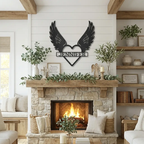 Personalized Angel Wings Memorial Metal Wall Art – Custom Name Remembrance Sign – Sympathy Gift – In Loving Memory Decor – Bereavement Gift