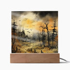 Frightful Forest: Premium Acrylic Halloween Mansion Acrylic Plaque Decor