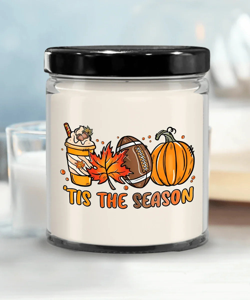 Smells Like Football, Fall and Pumpkin Spice Scented Soy Candles