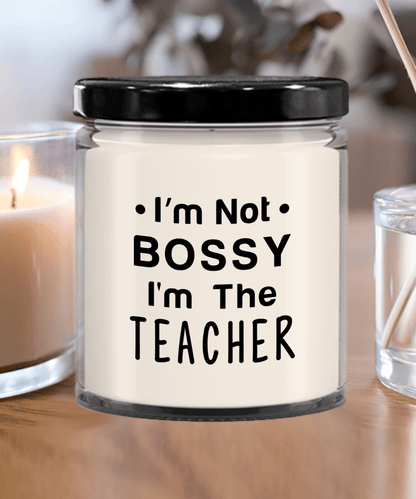 Gift for Teacher - I'm Not Bossy - Scented Soy Candle - Mallard Moon Gift Shop