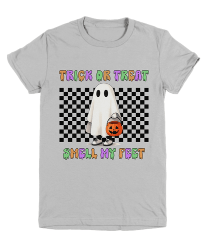 Halloween Trick or Treat Smell My Feet Youth Tee Shirt - Mallard Moon Gift Shop