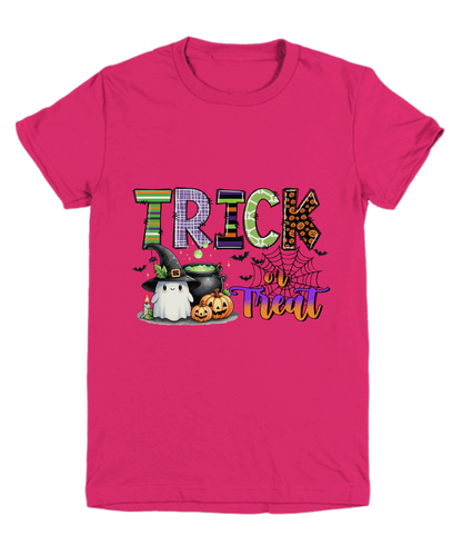 Halloween Trick or Treat Ghost Youth Tee Shirt - Mallard Moon Gift Shop
