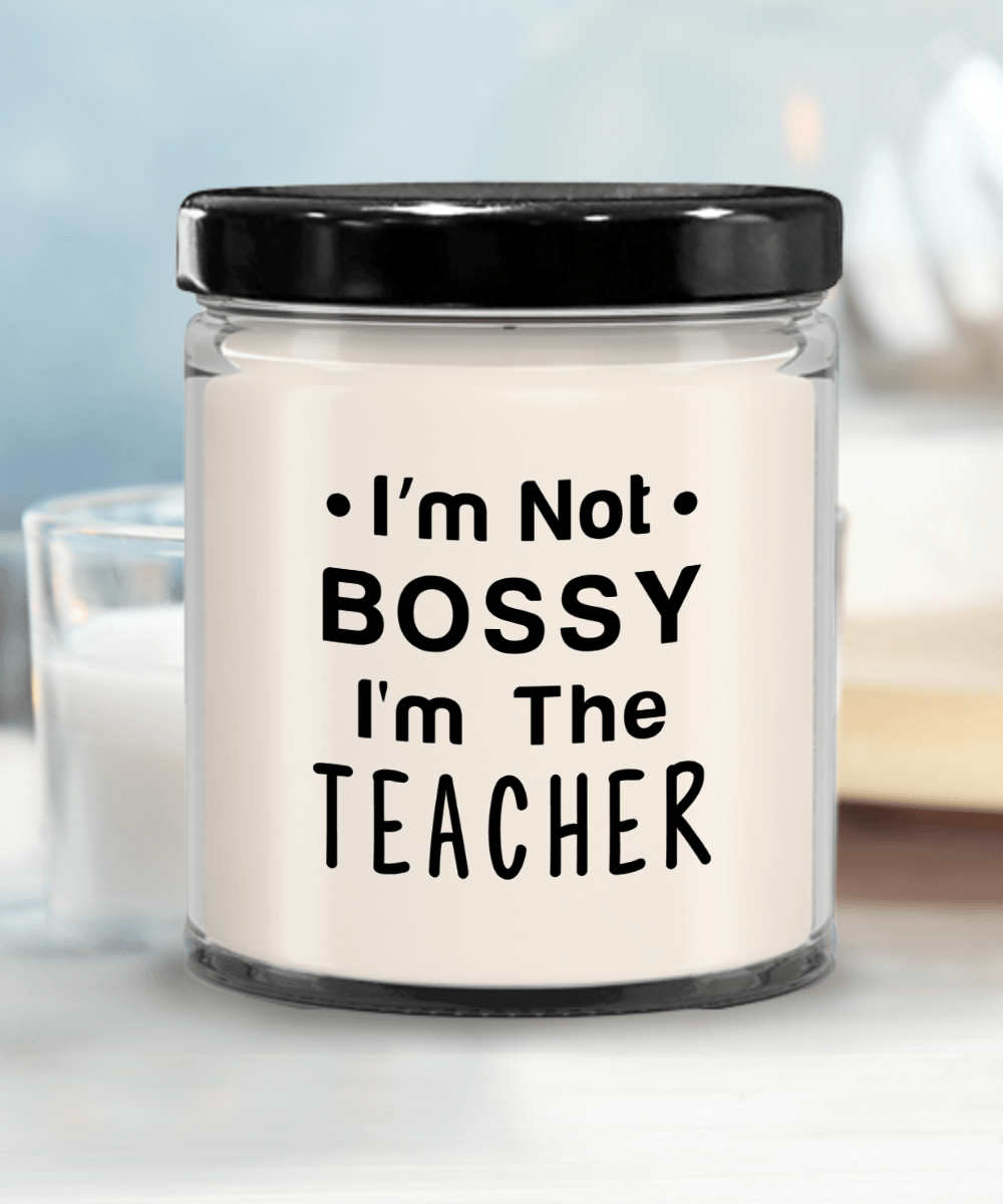 Gift for Teacher - I'm Not Bossy - Scented Soy Candle - Mallard Moon Gift Shop