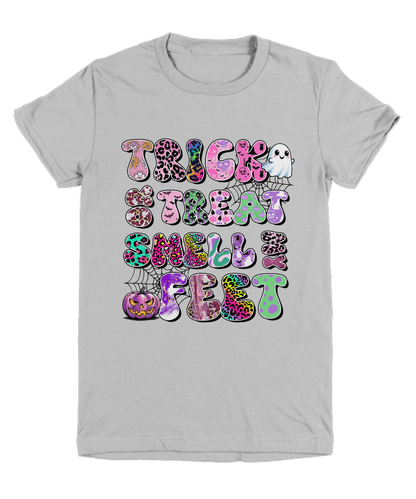 Trick or Treat Smell My Feet Halloween Youth Tee Shirt - Mallard Moon Gift Shop