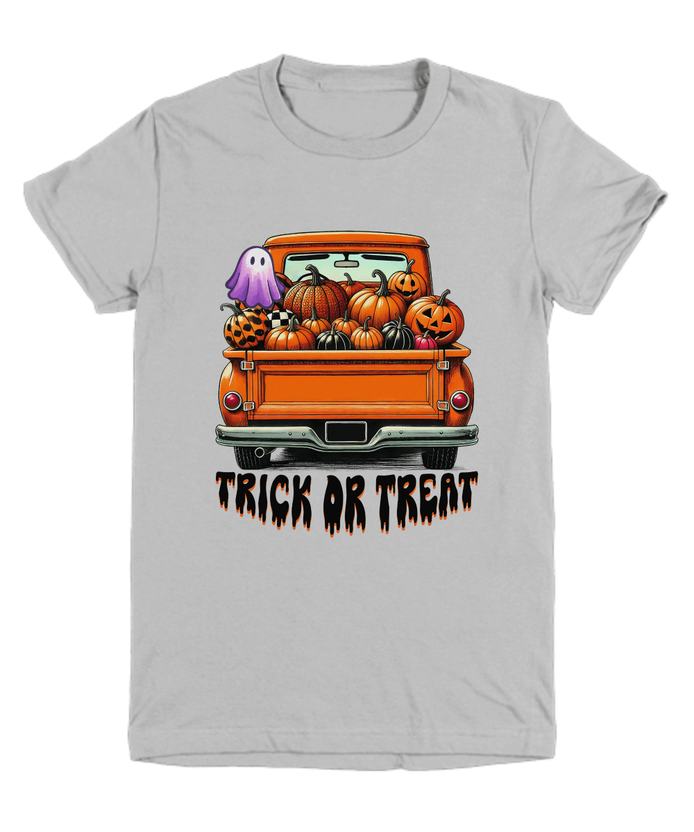 Halloween Trick or Treat Truck of Pumpkins  Youth Tee Shirt - Mallard Moon Gift Shop