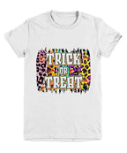 Halloween Trick or Treat Leopard Spots Youth Tee Shirt