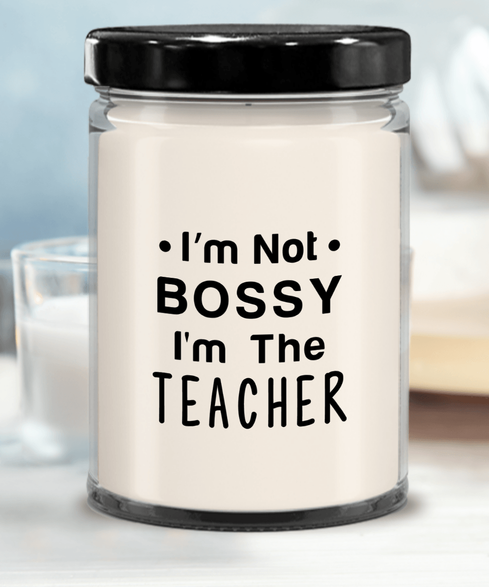Gift for Teacher - I'm Not Bossy - Scented Soy Candle - Mallard Moon Gift Shop