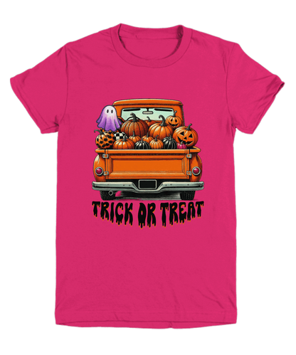 Halloween Trick or Treat Truck of Pumpkins  Youth Tee Shirt - Mallard Moon Gift Shop