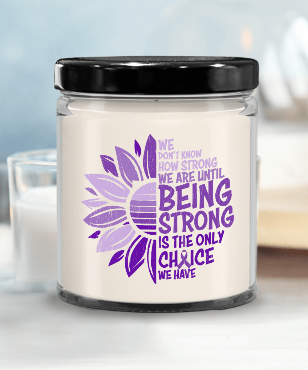 Cancer Support Hodgkins Lymphoma Being Strong Scented Soy Candle - Mallard Moon Gift Shop