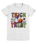 Halloween Trick or Treat Ghost with Beanie Hat Youth Tee Shirt