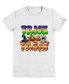 Trick or Treat Halloween Witches Hat and Pumpkin Youth Tee Shirt