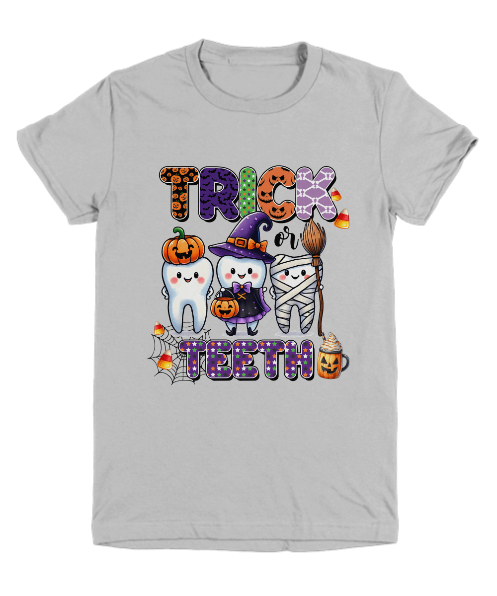 Halloween Trick or Teeth Youth Tee Shirt - Mallard Moon Gift Shop