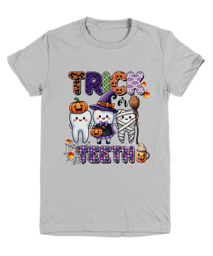 Halloween Trick or Teeth Youth Tee Shirt - Mallard Moon Gift Shop