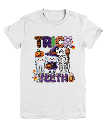 Halloween Trick or Teeth Youth Tee Shirt - Mallard Moon Gift Shop
