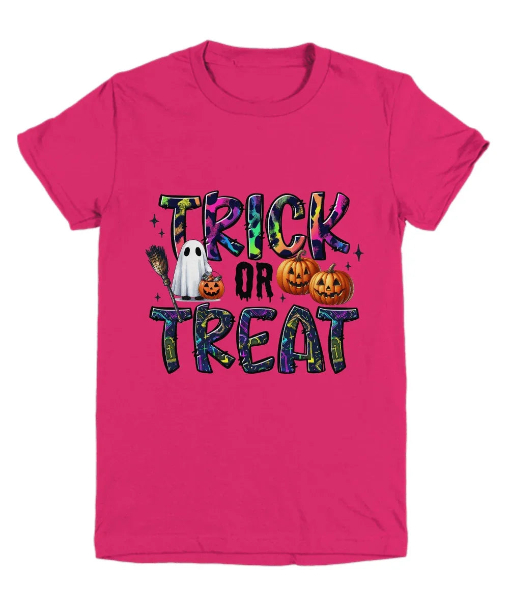 Halloween Trick or Treat Pumpkins and Ghost Youth Tee Shirt