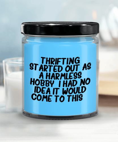 Thrifting Delight, Gifts for Friends, Thrifting Enthusiasts, Birthday, Holidays, Special Occasions, Quote Inspired Scented Soy Candle - Mallard Moon Gift Shop