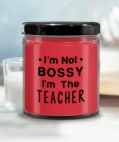 Gift for Teacher - I'm Not Bossy - Scented Soy Candle - Mallard Moon Gift Shop