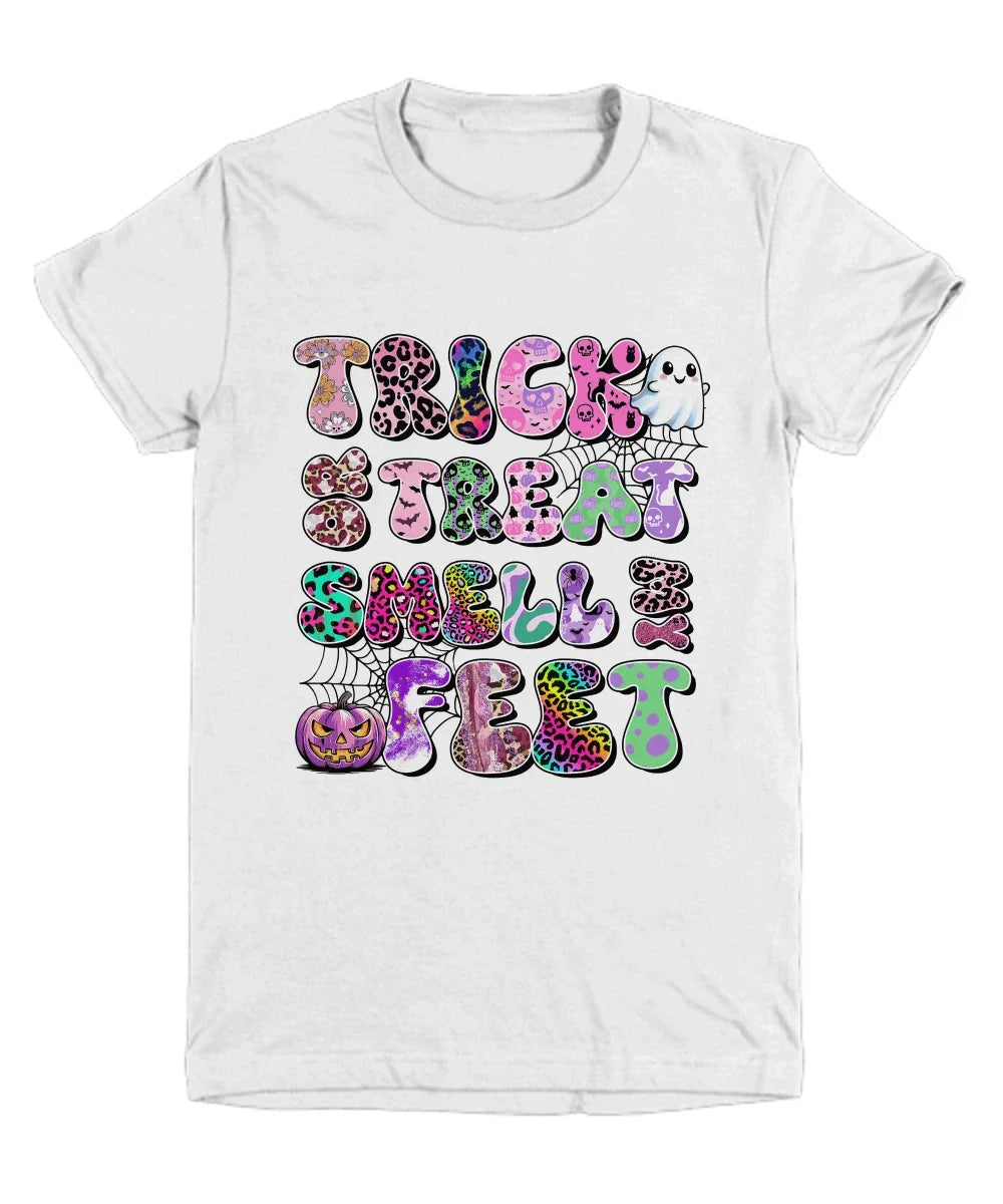 Trick or Treat Smell My Feet Halloween Youth Tee Shirt