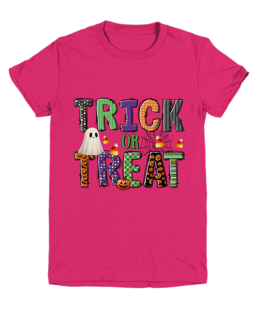 Halloween Trick or Treat  Tee Shirt for Kids - Mallard Moon Gift Shop