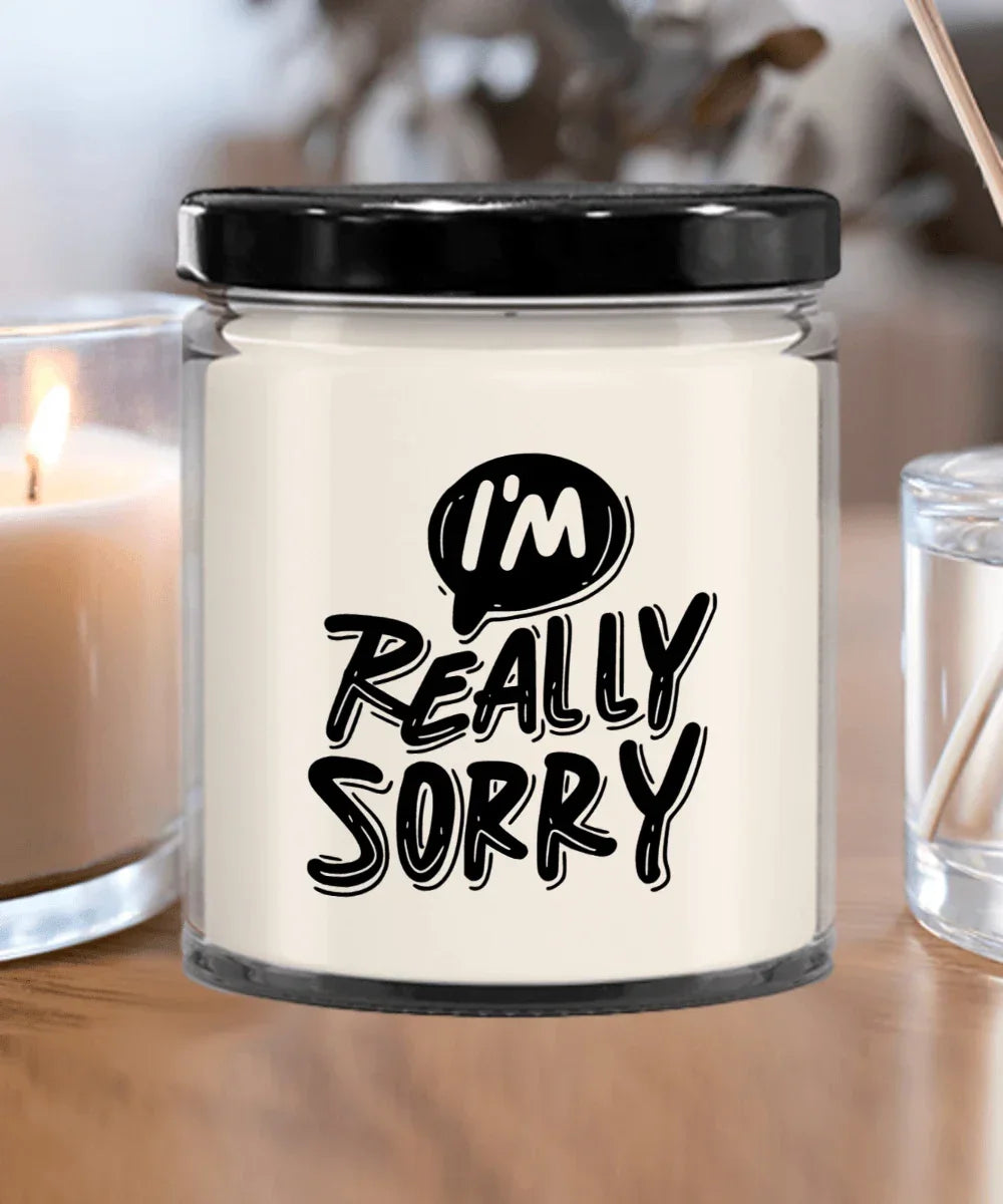 Apology Candle Gift - “I’m Really Sorry” – 9oz Hand-Poured Soy Candle with Comforting Scents | Thoughtful Forgiveness Gift