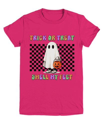 Halloween Trick or Treat Smell My Feet Youth Tee Shirt - Mallard Moon Gift Shop