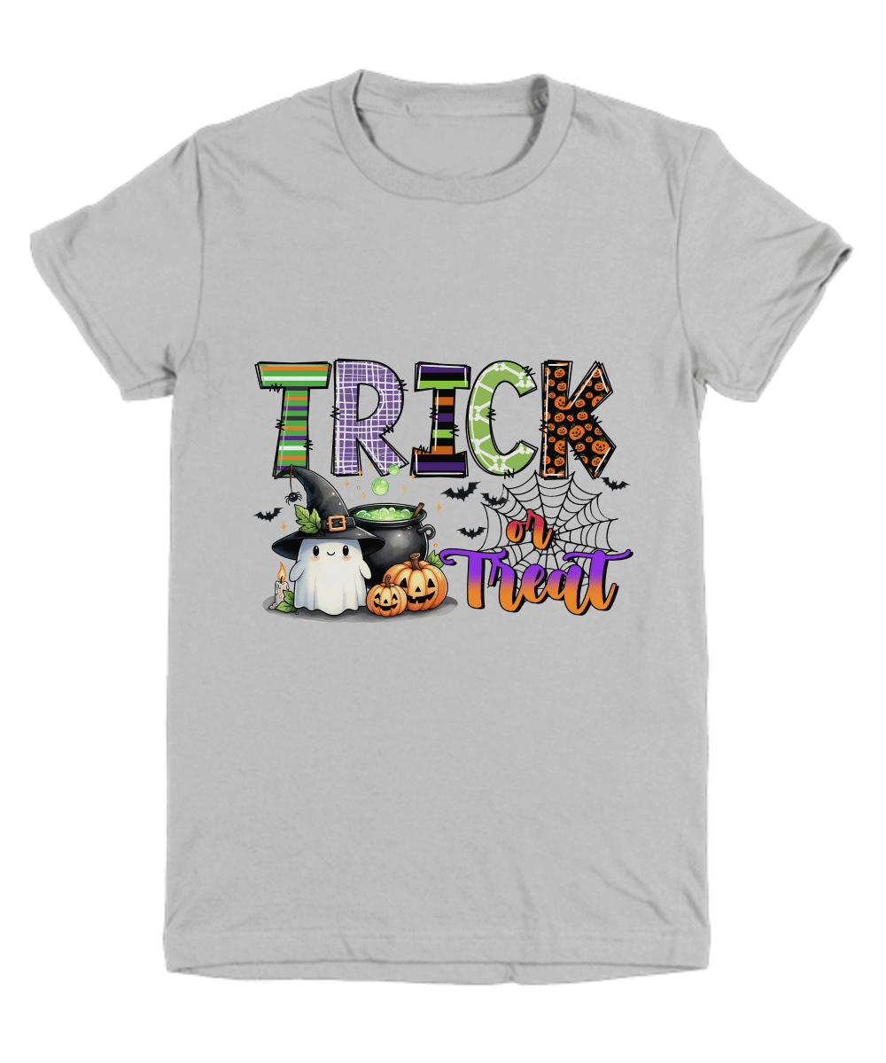 Halloween Trick or Treat Ghost Youth Tee Shirt - Mallard Moon Gift Shop