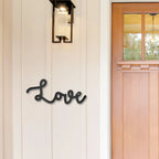 Love Script Metal Word Art Wall Sign