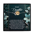 Sunflower Bracelet for Daughter – 925 Sterling Silver with 18K Gold-Plated Petals – Adjustable Chain, Elegant Jewelry Gift from Dad – Includes Heartfelt Message Card