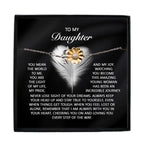 Daughter Sunflower Bracelet- My Pride and Joy – 925 Sterling Silver with 18K Gold-Plated Petals – Inspirational Jewelry Gift from Parent – Includes Heartfelt Message Card