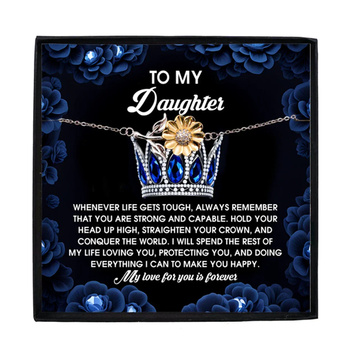 Daughter Sunflower Bracelet - Straighten Your Crown – 925 Sterling Silver with 18K Gold-Plated Petals – Inspirational Jewelry Gift from Parent – Includes Heartfelt Message Card