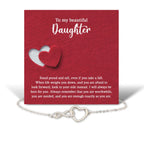 To My Daughter - I Love You Forever - Infinity Heart Bracelet With Message