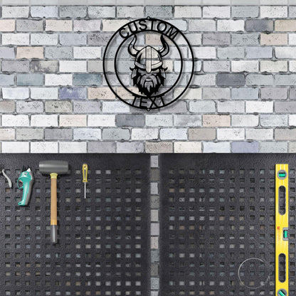 Forge Your Legacy: Personalized Viking Metal Art Wall Signs - Mallard Moon Gift Shop