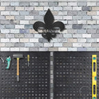Classic Fleur De Lis Personalized Indoor Outdoor Steel Wall Sign
