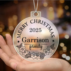 Merry Christmas From the Family Personalized Acrylic Keepsake Ornament