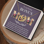 Gift for Bonus Mom Interlocking Hearts Pendant Necklace Thank You for Your Kindness Throughout the Years