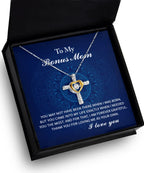 Gift for Bonus Mom You Were There When I Needed You Cross Pendant Necklace