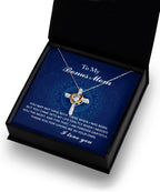 Gift for Bonus Mom You Were There When I Needed You Cross Pendant Necklace